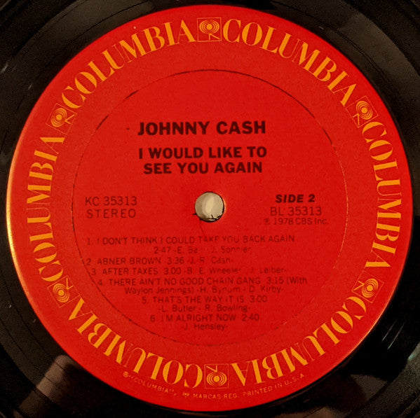Johnny Cash : I Would Like To See You Again (LP, Album, Ter)