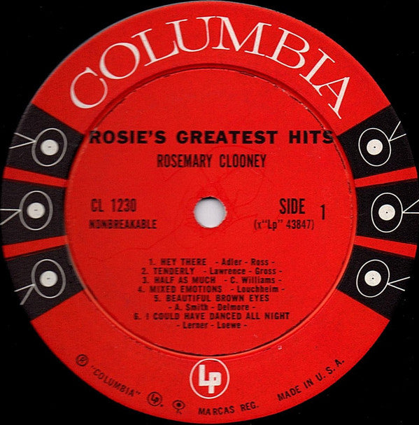 Rosemary Clooney : Rosie's Greatest Hits (LP, Comp, Mono)