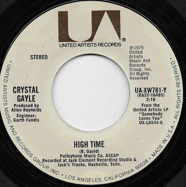 Crystal Gayle : I'll Get Over You / High Time (7")