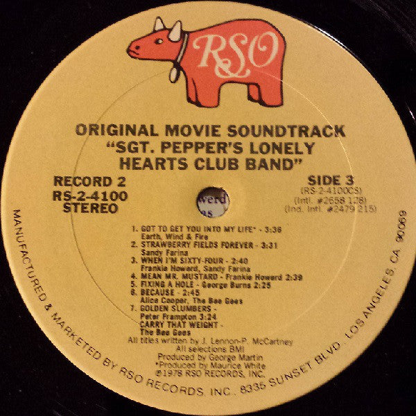 Various : Sgt. Pepper's Lonely Hearts Club Band (The Original Motion Picture Sound Track) (2xLP, Album, Sou)