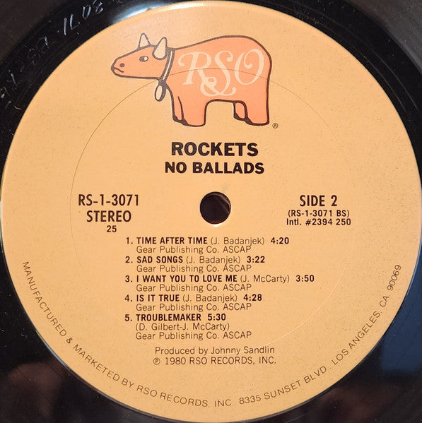 The Rockets (5) : No Ballads (LP, Album, 25,)