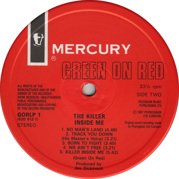 Green On Red : The Killer Inside Me (LP, Album)