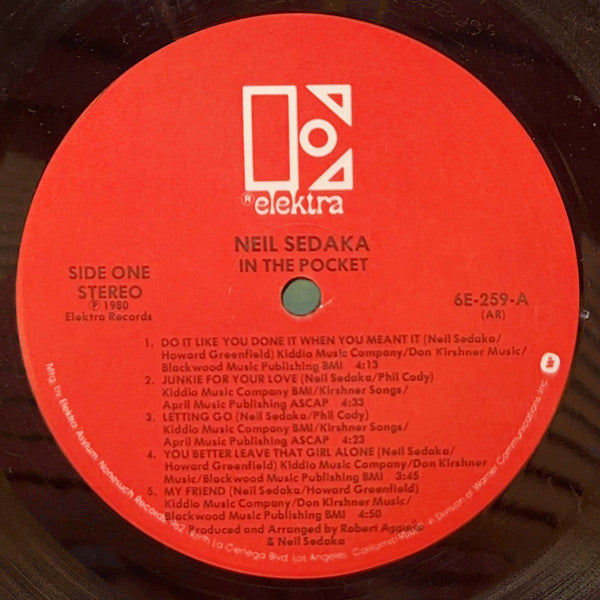Neil Sedaka : In The Pocket (LP, Album, All)