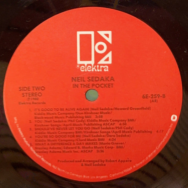 Neil Sedaka : In The Pocket (LP, Album, All)