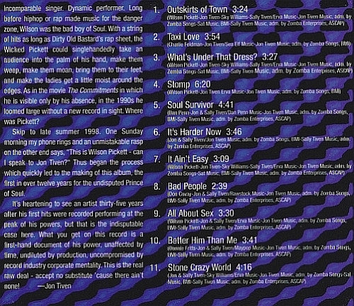 Wilson Pickett : It's Harder Now (CD, Album, Dig)