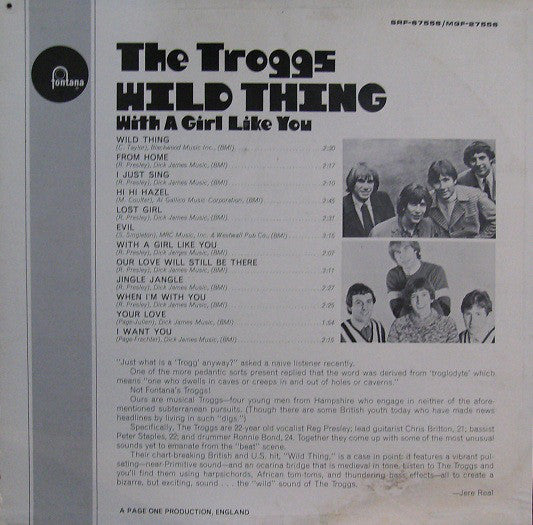 The Troggs : Wild Thing (LP, Album, Mono, Red)