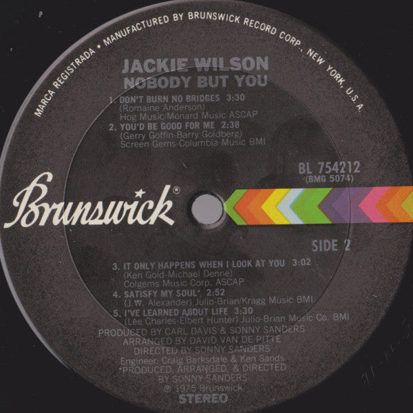 Jackie Wilson : Nobody But You (LP, Album)