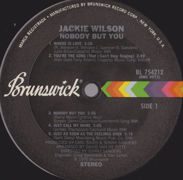 Jackie Wilson : Nobody But You (LP, Album)