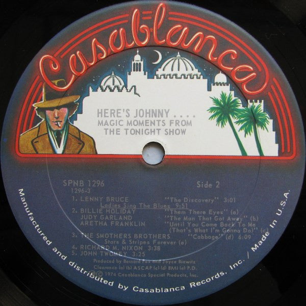 Johnny Carson : Here's Johnny.... Magic Moments From The Tonight Show (2xLP, Album, PR )