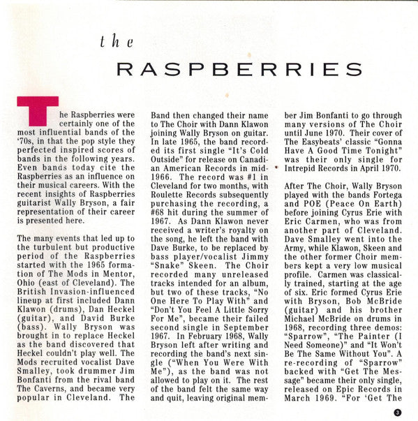The Raspberries* : Capitol Collectors Series (CD, Comp, RM)