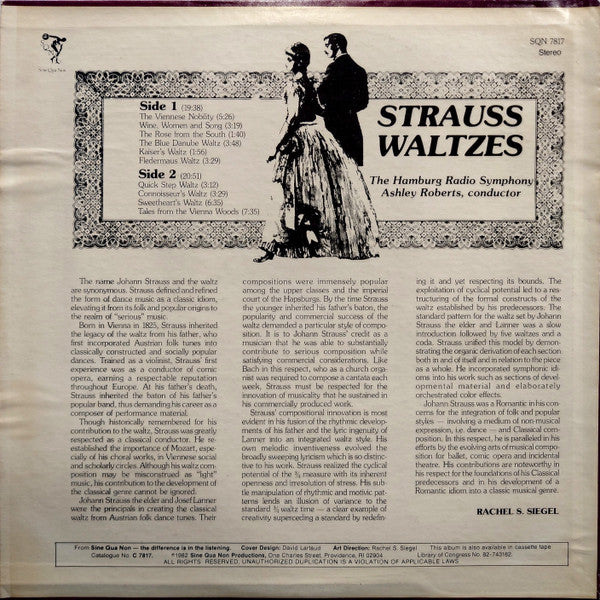 Ashley Roberts (3) and The Hamburg Radio Symphony* / Strauss* : Favorite Strauss Waltzes (LP)
