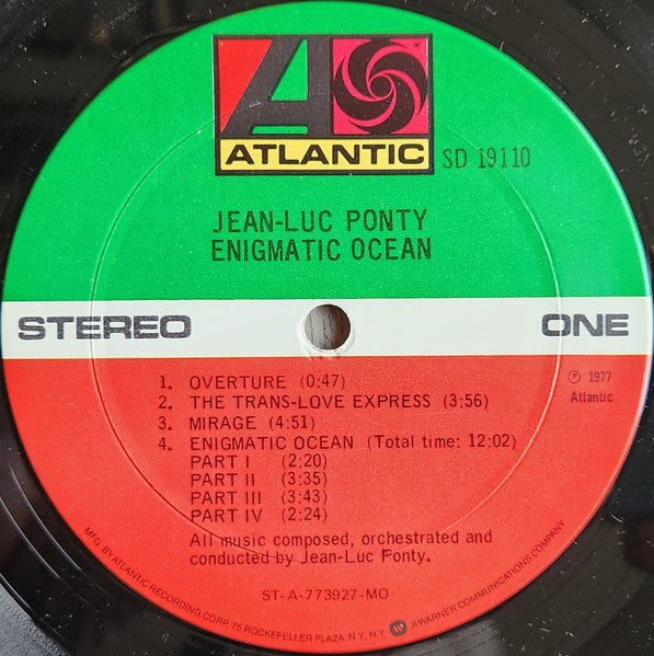 Jean-Luc Ponty : Enigmatic Ocean (LP, Album, MO )