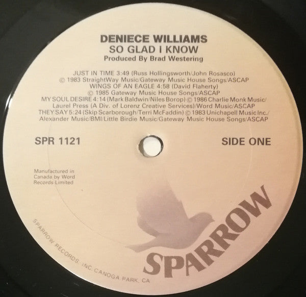Deniece Williams : So Glad I Know (LP, Album)