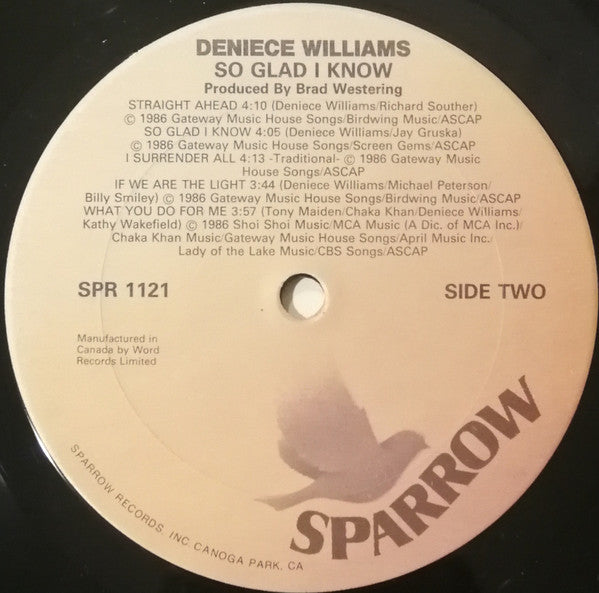 Deniece Williams : So Glad I Know (LP, Album)