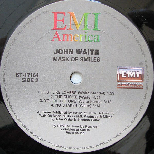 John Waite : Mask Of Smiles (LP, Album)