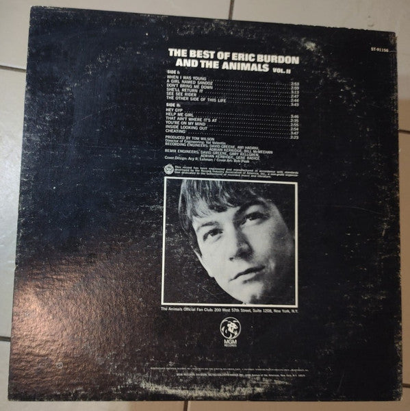 Eric Burdon & The Animals : The Best Of Eric Burdon And The Animals Vol. II (LP, Comp, Club, Cap)