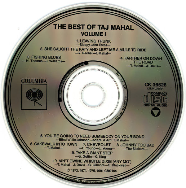Taj Mahal : The Best Of Taj Mahal Volume I (CD, Comp, RE)