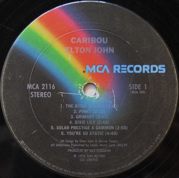 Elton John : Caribou (LP, Album, San)