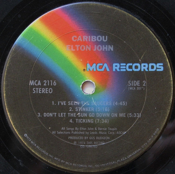 Elton John : Caribou (LP, Album, San)