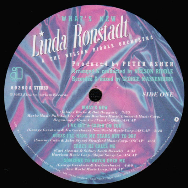 Linda Ronstadt & The Nelson Riddle Orchestra* : What's New (LP, Album, Spe)