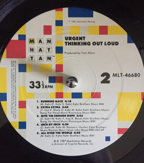 Urgent (2) : Thinking Out Loud (LP, Album, DMM)