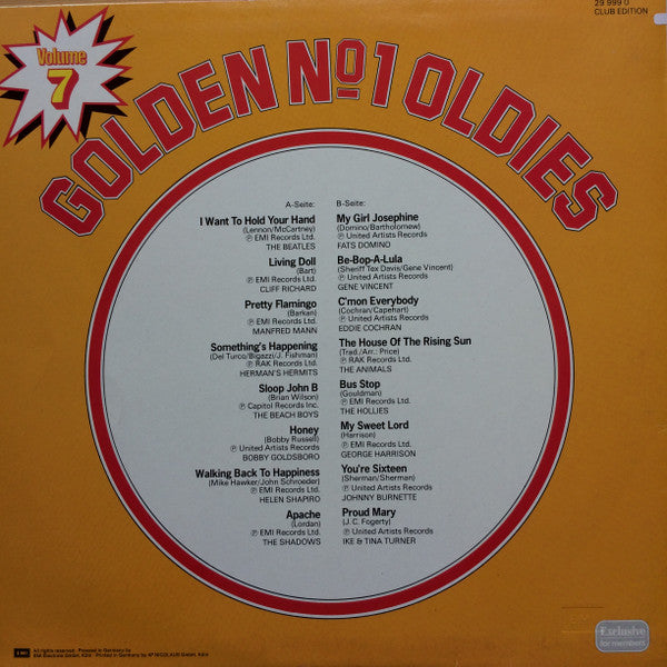 Various : Golden No. 1 Oldies · Volume 7 (LP, Comp, Club)