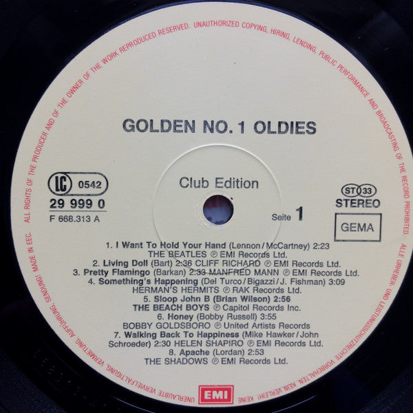 Various : Golden No. 1 Oldies · Volume 7 (LP, Comp, Club)