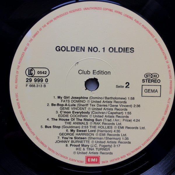 Various : Golden No. 1 Oldies · Volume 7 (LP, Comp, Club)