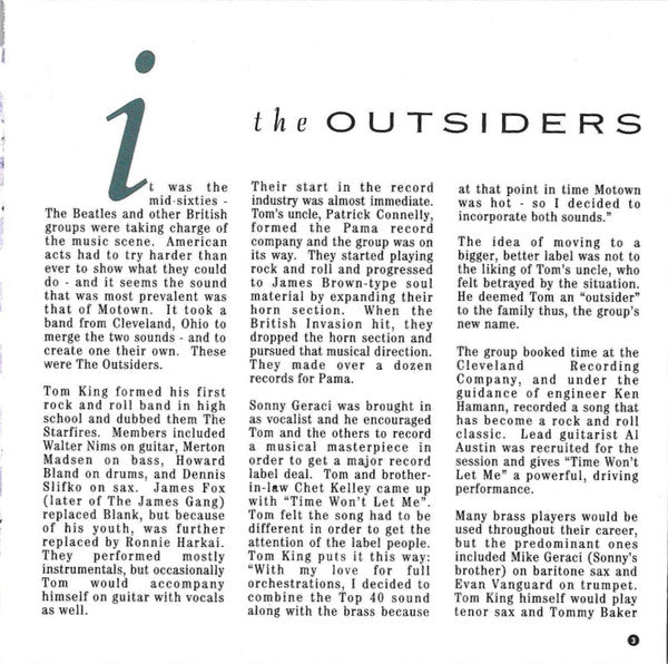 The Outsiders (4) : Capitol Collectors Series (CD, Comp)