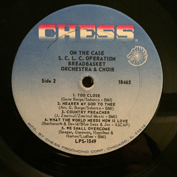 The SCLC Operation Breadbasket Orchestra And Choir* : On The Case (LP, Album)