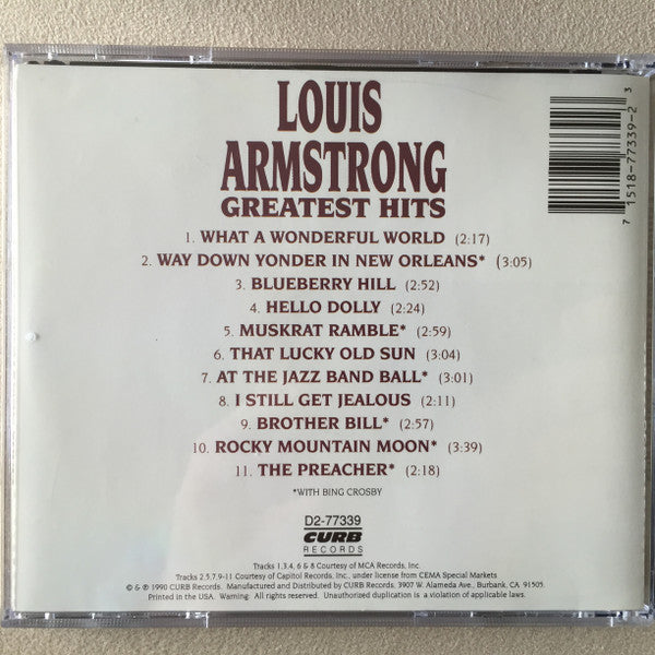 Louis Armstrong : Greatest Hits (CD, Comp)