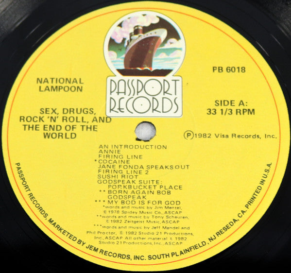 National Lampoon : Sex, Drugs, Rock 'n' Roll, And The End Of The World (LP, Comp)