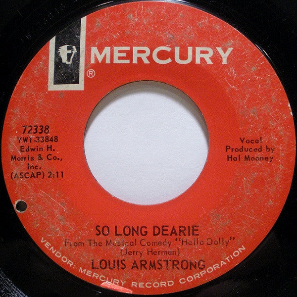 Louis Armstrong : So Long Dearie (7", Single, RE)