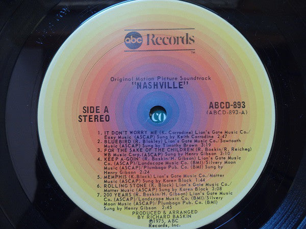 Various : Nashville - Original Motion Picture Soundtrack (LP, Album, Ter)
