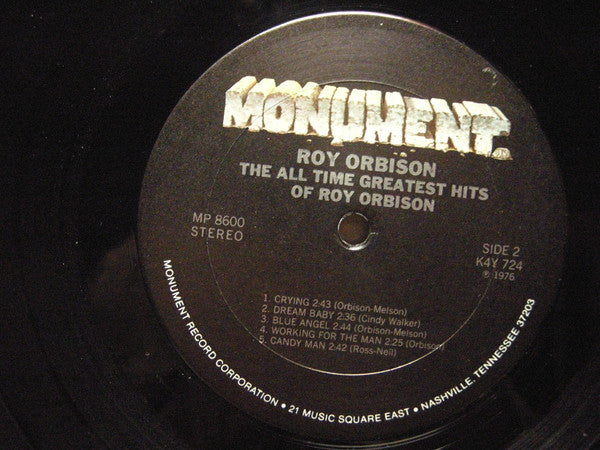 Roy Orbison : The All Time Greatest Hits Of Roy Orbison (2xLP, Comp, RE)