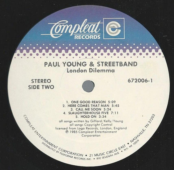 Paul Young And Streetband : London Dilemma A Compleat Collection (2xLP, Comp)