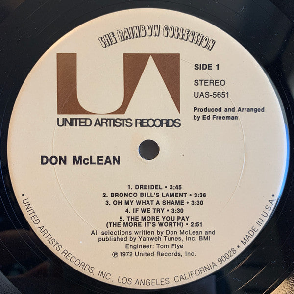 Don McLean : Don McLean (LP, Album, San)