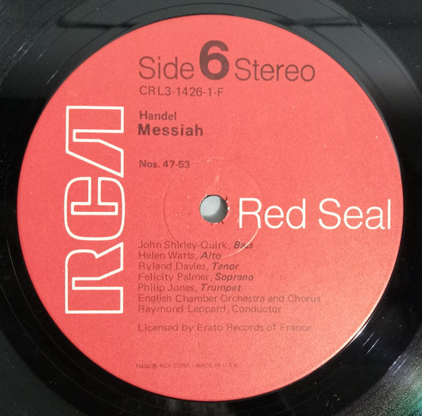 Handel*, Felicity Palmer, Helen Watts, Ryland Davies, John Shirley-Quirk, English Chamber Orchestra And Chorus*, Raymond Leppard : Messiah (3xLP, Album + Box)