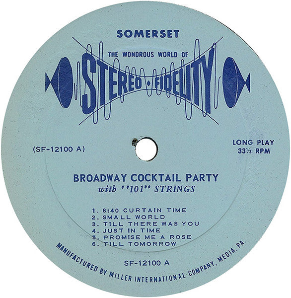 101 Strings : Broadway Cocktail Party (LP, Album)