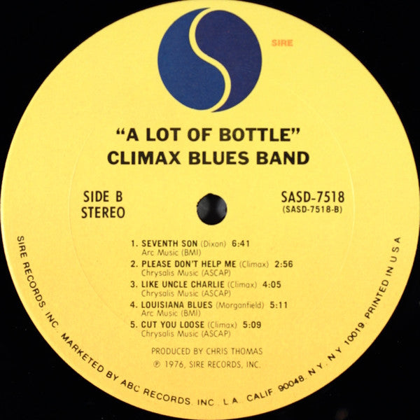 Climax Blues Band : A Lot Of Bottle (LP, Album, RE)