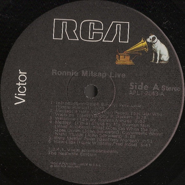 Ronnie Milsap : Live (LP, Album, Ind)