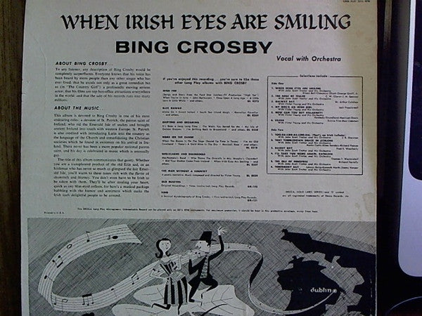 Bing Crosby : When Irish Eyes Are Smiling (LP, Album)