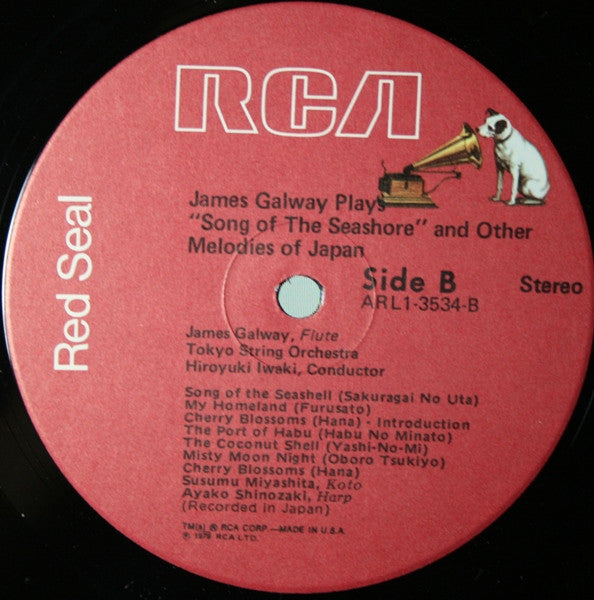 James Galway : "Song Of The Seashore" And Other Melodies Of Japan (LP, Album, Ind)
