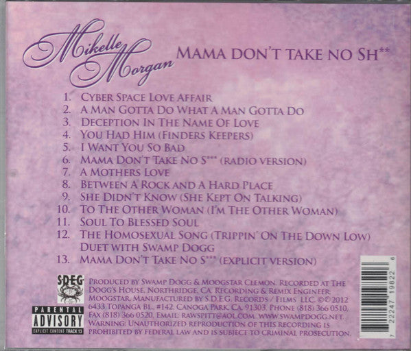 Mikelle Morgan : Mama Don't Take No Sh** (CD)
