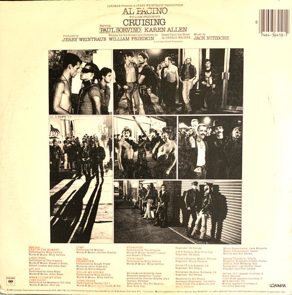 Various : Cruising (Music From The Original Motion Picture Soundtrack) (LP, Album)
