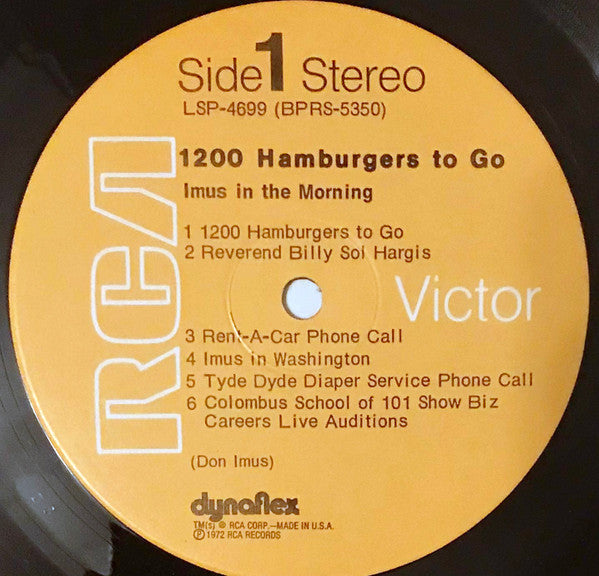 Imus In The Morning : 1200 Hamburgers To Go (LP, Album, Hol)