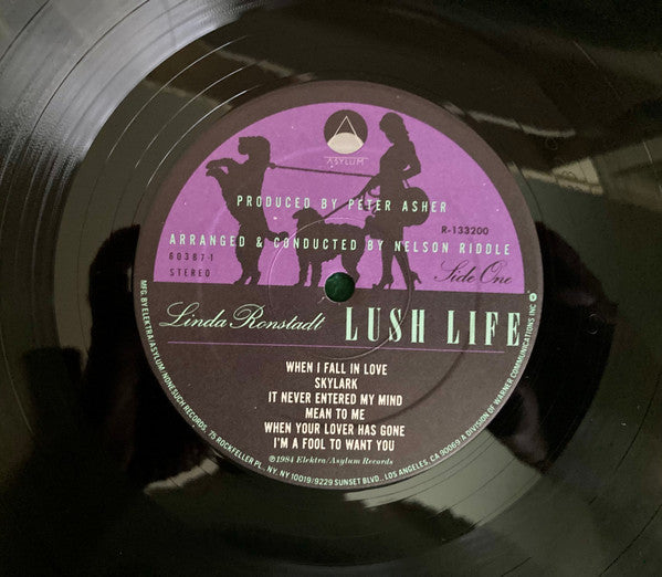 Linda Ronstadt With Nelson Riddle & His Orchestra* : Lush Life (LP, Album, Club, Spe)