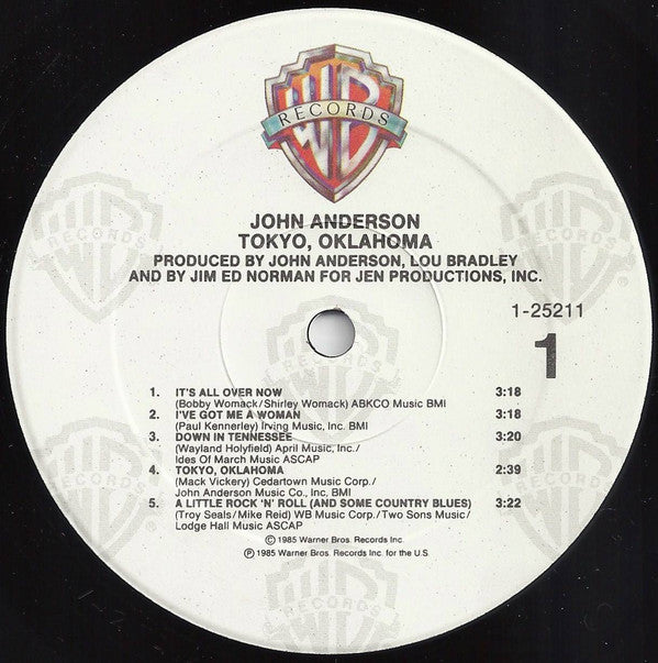 John Anderson (3) : Tokyo, Oklahoma (LP, Album, Spe)