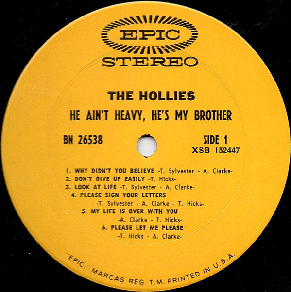 The Hollies : He Ain't Heavy, He's My Brother (LP, Album, Pit)