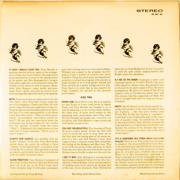 Tony Mottola : Romantic Guitar (LP, Album, Gat)